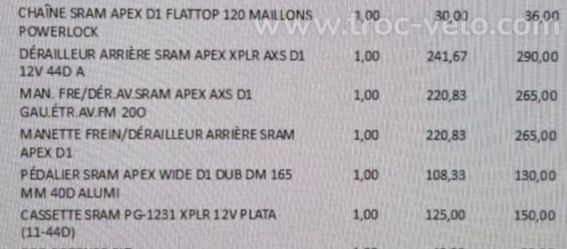 Groupe SRAM Apex - 9