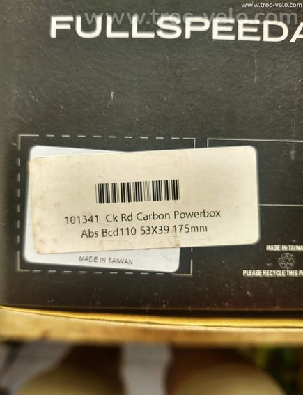 Pédalier FSA Powerbox carbon 175mm 53/39 Neuf!!! - 4