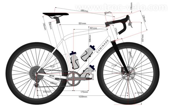 Gravel Caminade titane – Campagnolo Ekar 13v – Levante - 2