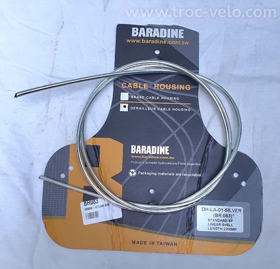 Gaine de dérailleur chromée Baradine 145 cm