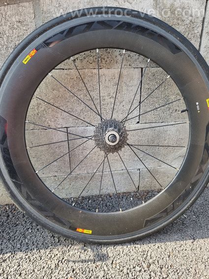 Paire roues MAVIC Carbone Cosmic SSC 80 10V Shimano Boyaux - 3