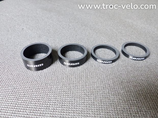 Entretoises de direction SRAM Carbone 1”1/8 5/10/15mm Spacers - 1