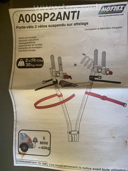 Porte vélos MOTTEZ 2 vélos  - 3