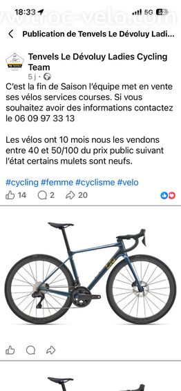 Vélo route femme