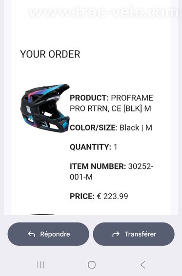 Casque Fox proframe RS Taille M  - 4