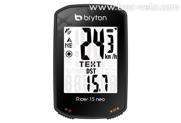 Compteur GPS BRYTON Rider 15 NEO - E* (*sans capteur) - 2