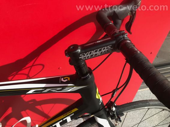 Scott CR1 Comp XL carbone – Mavic Ksyrium – transmission neuve – pédales TIME – Bicycode