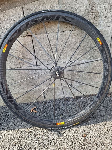 Paire roues MAVIC Carbone Cosmic Ultimate 45 10V Shimano Boyaux - 2