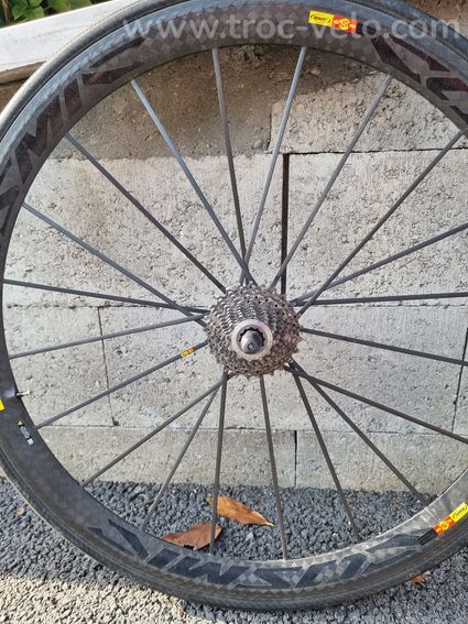 Paire roues MAVIC Carbone Cosmic Ultimate 45 10V Shimano Boyaux - 3