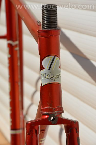 Cadre et fourche de vélo de course français Helyett Spéciale vintage en acier Reynolds 531 - 3