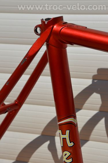 Cadre et fourche de vélo de course français Helyett Spéciale vintage en acier Reynolds 531 - 4