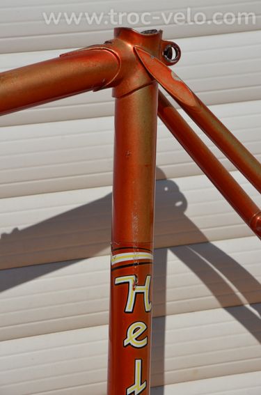 Cadre et fourche de vélo de course français Helyett Spéciale vintage en acier Reynolds 531 - 10