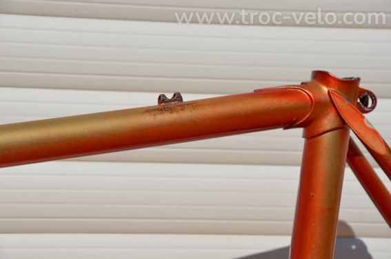Cadre et fourche de vélo de course français Helyett Spéciale vintage en acier Reynolds 531 - 11