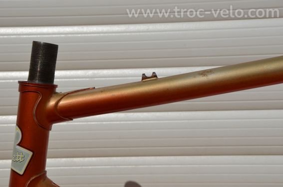 Cadre et fourche de vélo de course français Helyett Spéciale vintage en acier Reynolds 531 - 12