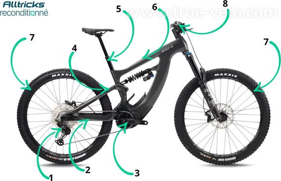 Vtt Electrique Tout Suspendu Bh Shimano Xtep Lynx Pro 0 7 12v 720 Wh Shimano 29 Noir T M 165 177cm Produit Reconditionne - 2
