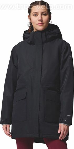 Parka Impermeable A Capuche Femme Columbia Pulaski Noir T L Produit Reconditionne