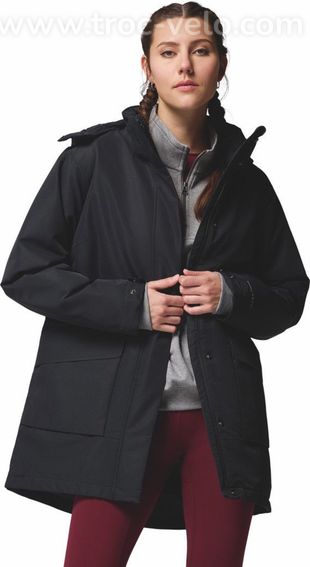 Parka Impermeable A Capuche Femme Columbia Pulaski Noir T L Produit Reconditionne - 4