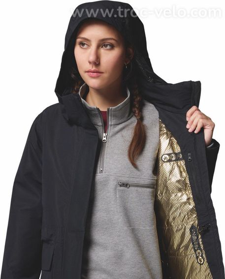 Parka Impermeable A Capuche Femme Columbia Pulaski Noir T L Produit Reconditionne - 5