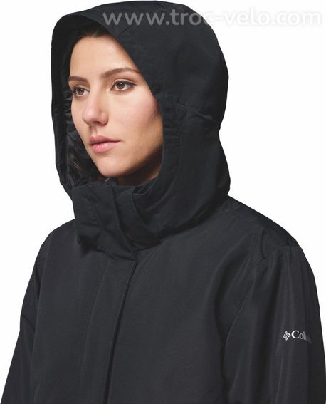 Parka Impermeable A Capuche Femme Columbia Pulaski Noir T L Produit Reconditionne - 8
