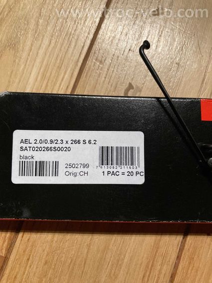 Rayon DT SWISS AEROLITE J BEND L.266mm - 2