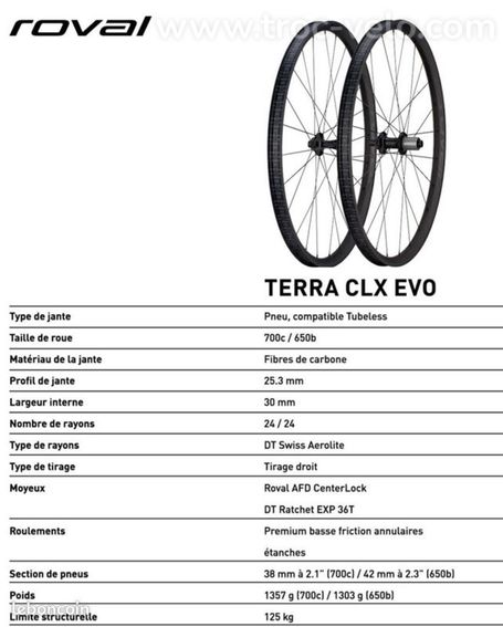 Paire de roues Specialized Roval Terra CLX Evo 650b - 2