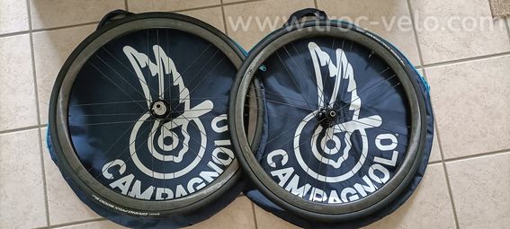 Campagnolo Bora WTO 33 Disc - Roulements céramique & Corps Shimano NEUFS + Housses - 2