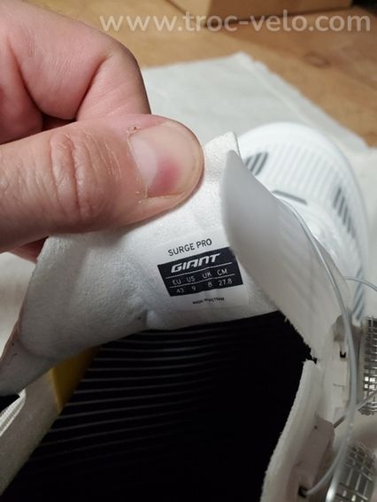 Chaussures route Giant Surge Pro blanches 43 - 6