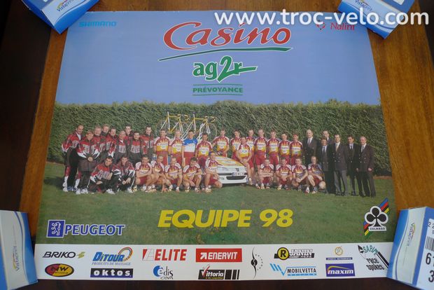 Poster 60x50 cm équipe casino ag2r 1998 - 1