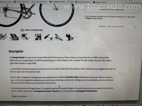 Colnago acier Master X Light tubes trèfles mytique modernisé - 6