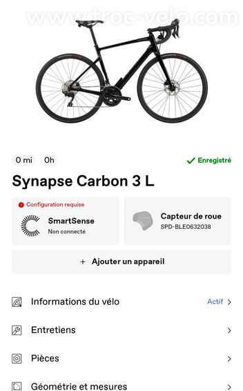 Cannondale Synapse Carbon 3 L T51 – NEUF JAMAIS ROULÉ – Shimano 105 - 11