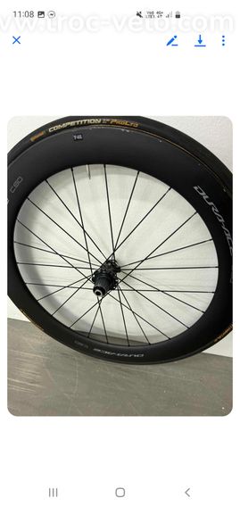 Roue shimano dura ace c60 boyaux - 3
