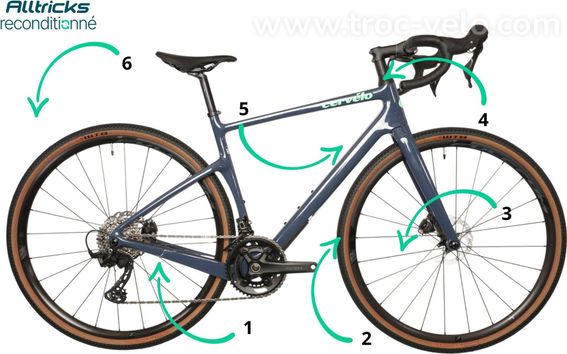 Velo De Gravel Cervelo Aspero Shimano Grx610 12v 700 Mm Bleu 2024 54cm   168 176 Cm   Produit Reconditionne - 2