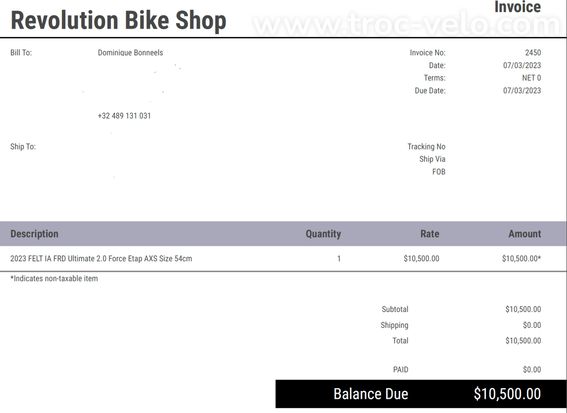 A vendre vélo de Triathlon Felt IA FRD 2.0 NEUF NEUF NEUF - 7