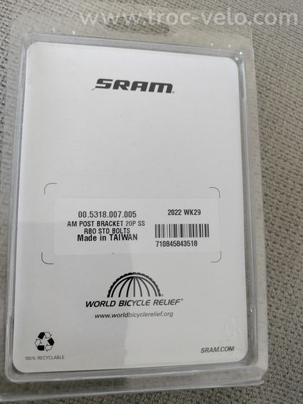 Adaptateur Etrier Avant / Arrière PM/PM SRAM +20mm - 2