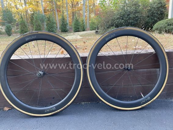 Paire de roues hunt 50 mm carbone wide aero