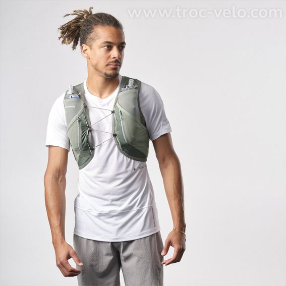 Sac D Hydratation Salomon Active Skin 12 Kaki T M   Produit Reconditionne - 3