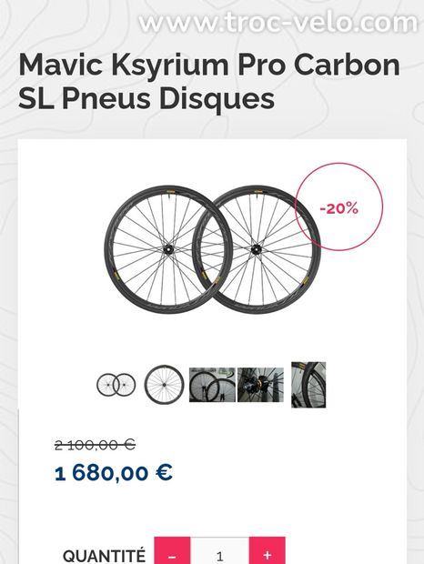 Mavic ksyrium pro sl carbon disc  - 10