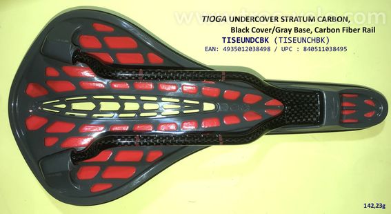 Selle TIOGA UNDERCOVER STRATUM CARBON, Black, Carbon, 140 mm - 2