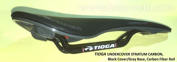Selle TIOGA UNDERCOVER STRATUM CARBON, Black, Carbon, 140 mm - 4