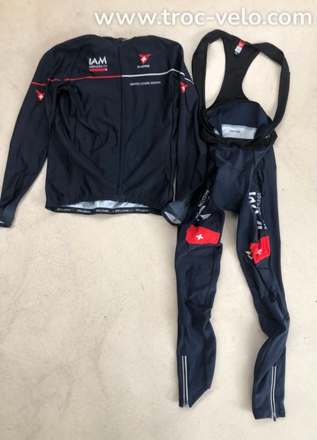 Maillot hiver + cuissard long IAM Cycling Service course. taille M - 1