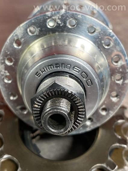 Moyeu arrière vintage SHIMANO 600 + cassette 6 vitesses - 3
