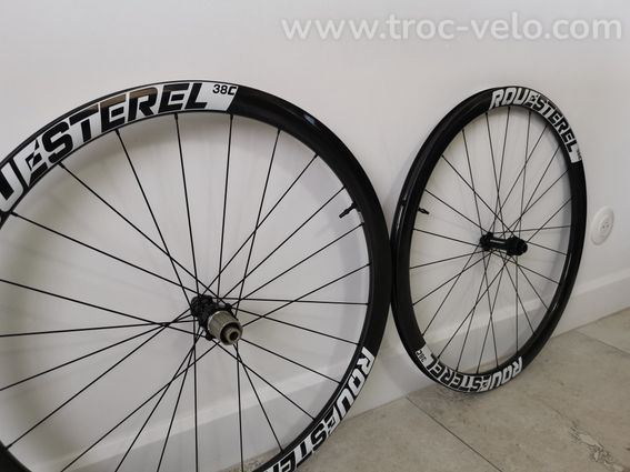 NEUF Paire de roues route disque 38 artisanale - 2