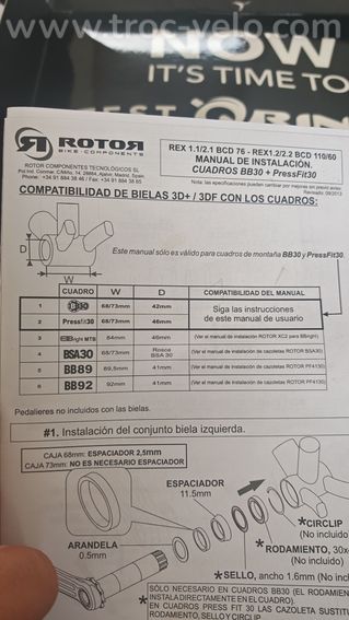 Pédalier Rotor Rex 1.2 - 3