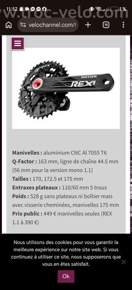 Pédalier Rotor Rex 1.2 - 4