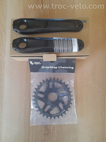 Pedalier Shimano EP8 XTR 160mm + Plateau woolTouth T-TYPE
