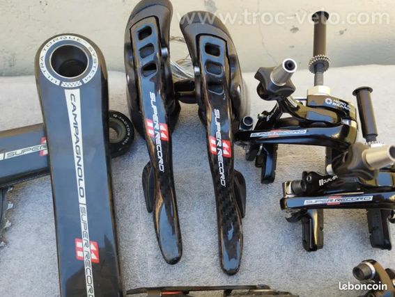 Groupe Campagnolo Super Record 11 vitesses, manettes, pédalier..., vélo route course carbone - 3