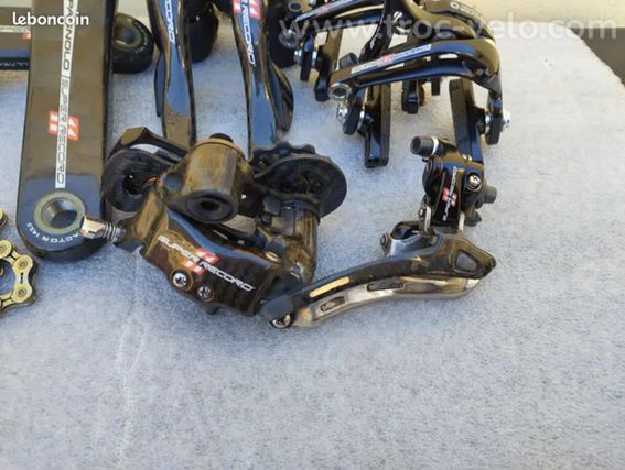 Groupe Campagnolo Super Record 11 vitesses, manettes, pédalier..., vélo route course carbone - 5