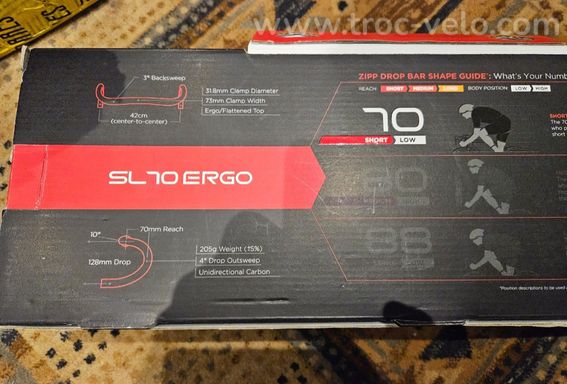 cintre zipp sl 70 ergo carbone neuf