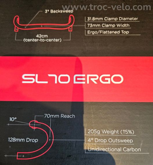 cintre zipp sl 70 ergo carbone neuf - 3