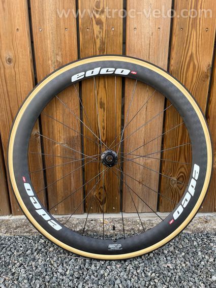 Roues carbone Edco Umbrial Light Disc 45 mm à boyaux, NEUVES (0 km), axes 12 mm, Centerlock - 2